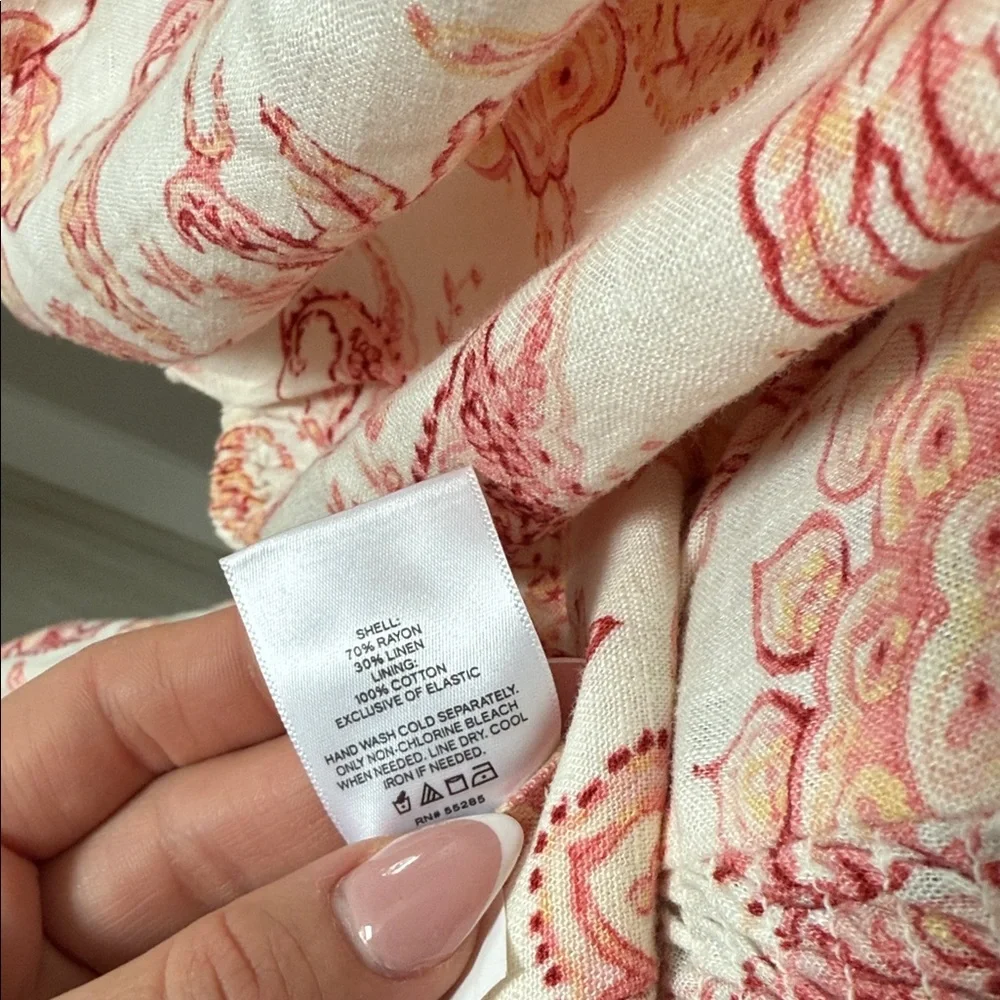 Express Floral Puff Sleeve Blouse - Pink and Cream - Picture 5 of 5